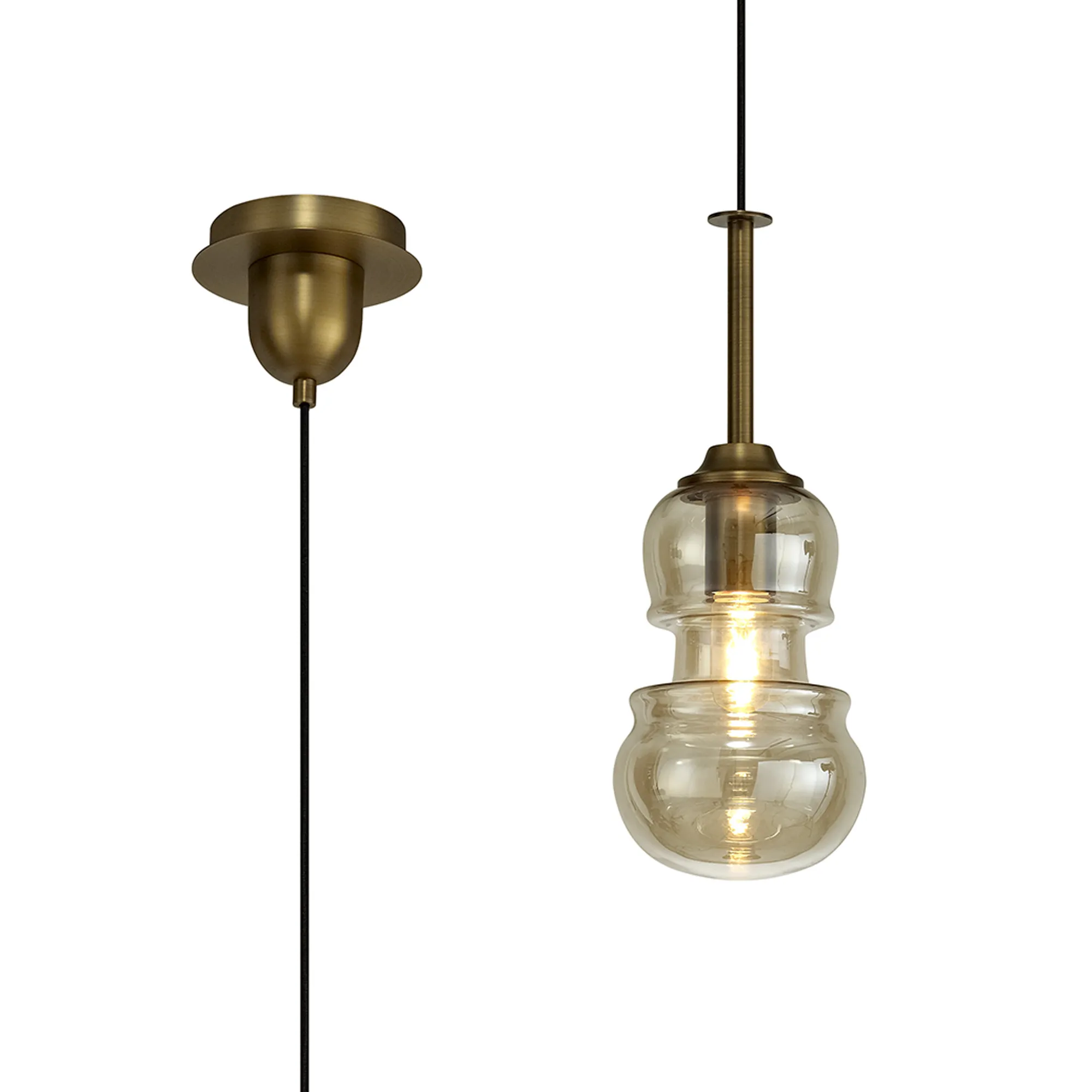 M6696  Sonata Pendant 15cm Round 1 Light Bronze